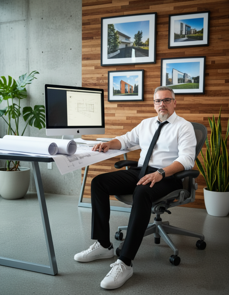 Architecte RL ARTTECH à son bureau